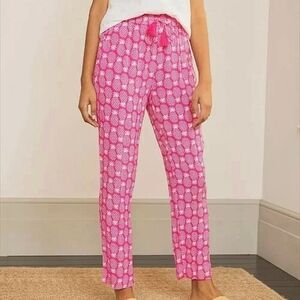 Boden Bembridge Pink and White Pineapple Pants Size 12P